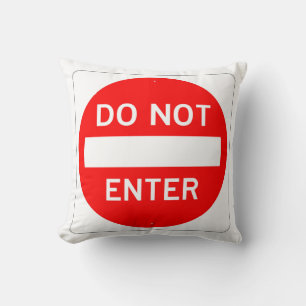Classic DO NOT ENTER Sign Throw Pillow