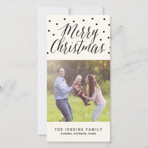 Classic Dots Christmas Holiday Photo Card