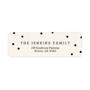 Classic Dots Modern Return Address Labels