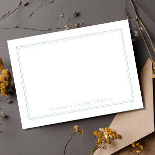 Classic Double Border Pistachio Green Card