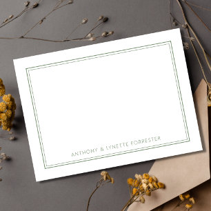 Classic Double Border Sage Green Card