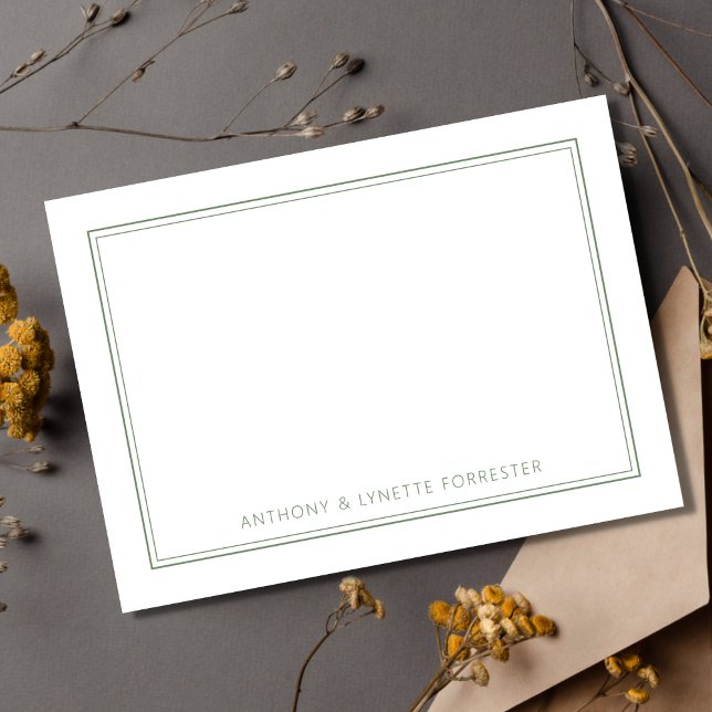 Classic Double Border Sage Green Card (Creator Uploaded)
