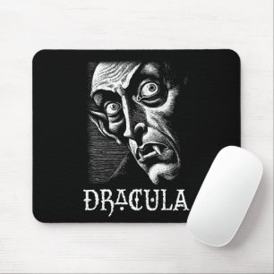 Classic Dracula Vintage Gothic Vampire Halloween Mouse Pad