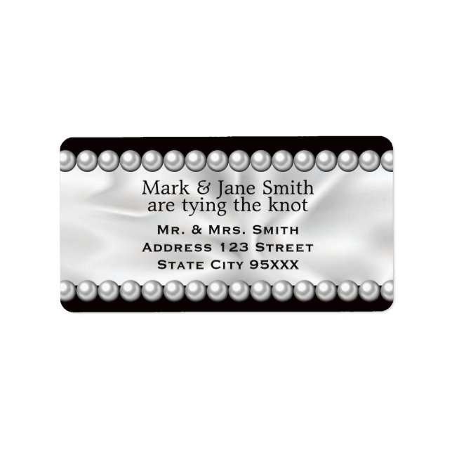 Classic Drapery with Pearls Label (Front)