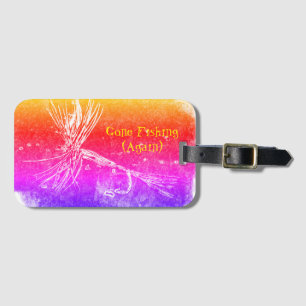 Classic dry fly pattern for trout and bass fishing luggage tag