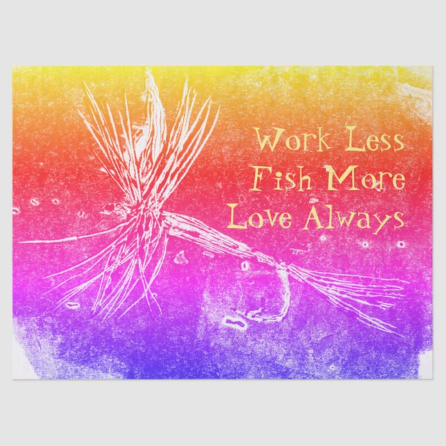 Classic dry fly pattern for trout and bass fishing tissue paper (Front)