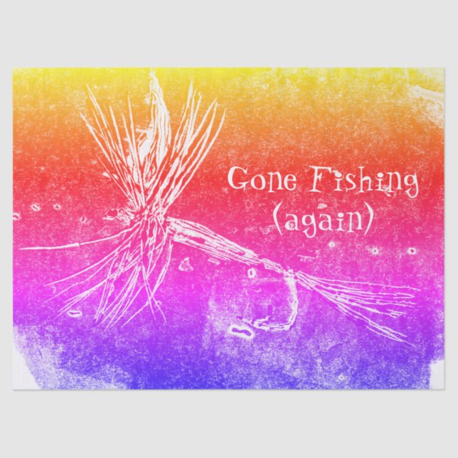 Classic dry fly pattern for trout and bass fishing tissue paper (Front)