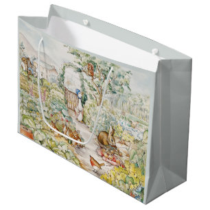 Classic Duck strolling vegetable garden Large Gift Bag