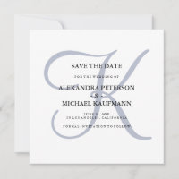 Classic Dusty Blue Monogram