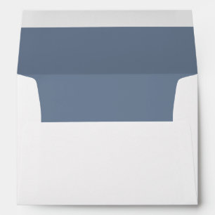Classic Dusty Blue Return Address  Envelope