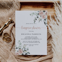 Classic Dusty Pink Rose Bridal Lingerie Shower  