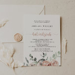 Classic Dusty Pink Rose Floral Bat Mitzvah  Invitation<br><div class="desc">This classic dusty pink rose floral bat mitzvah invitation is perfect for a rustic bat mitzvah. The design features elegant watercolor dusty pink roses and green foliage,  neatly assembled into beautiful bouquets.</div>
