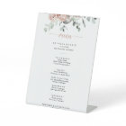 Classic Dusty Pink Rose Floral Dinner Menu