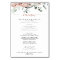 Classic Dusty Pink Rose Floral Dinner Menu