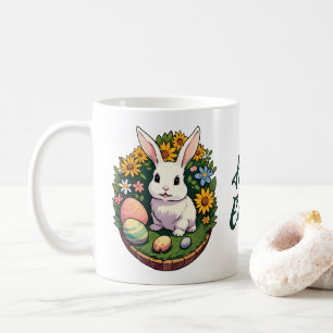 Classic Easter Bunny Illustration. Happy Easter! Coffee Mug