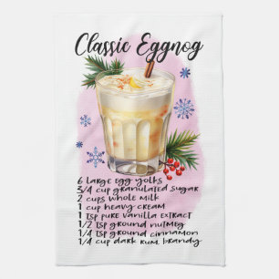 Classic Eggnog Recipe Kitchen Towel