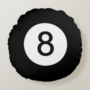 Classic Eight Ball Round Pillow