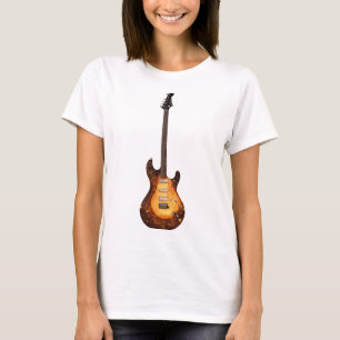 Classic electric guitar enveloped in flames T-Shirt
