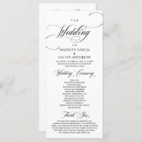 Classic Elegance Black Script, Wedding Ceremony  P