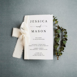 Classic Elegance Folded Wedding Program