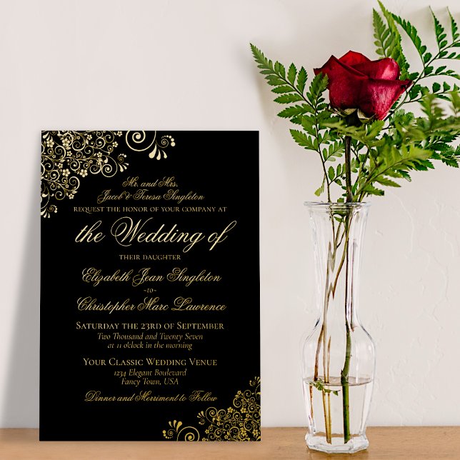 Classic Elegance Gold on Black Formal Wedding (Creator Uploaded)
