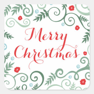 Classic Elegance Holiday Stickers / Red