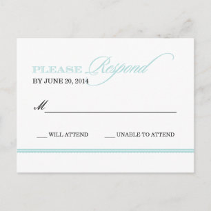 Classic Elegance Mariage Répondre Carte postale