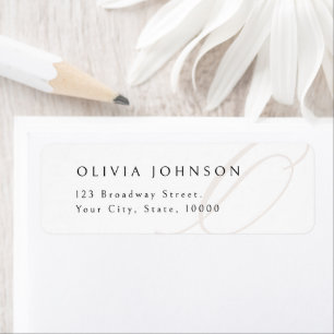 Classic Elegance Script Monogramme Adresse de reto