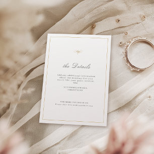 Classic Elegance Script Simple Wedding Details Enclosure Card