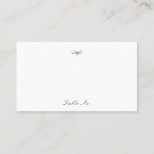 Classic Elegance Script Simple Wedding Place Card