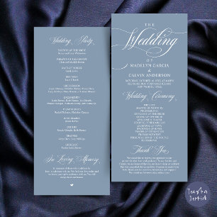Classic Elegance Wedding Ceremony Order Thank you Program