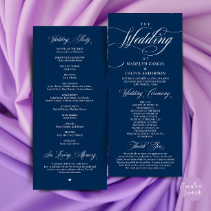 Classic Elegance Wedding Ceremony Order Thank you Program
