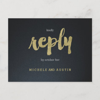 Classic Elegance - Wedding RSVP Postcard