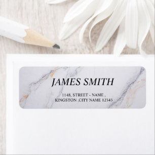 Classic Elegance White Marble Address