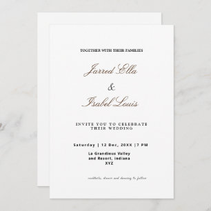 Classic Elegance with Simple script Invitation