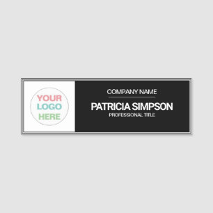 Classic Elegant Black and White: Add Logo, Title, Name Tag