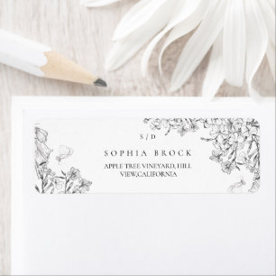 Classic Elegant Black White Floral Wedding 