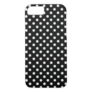 Classic elegant black white polka dot pattern iPhone 8/7 case