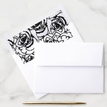 Classic Elegant Black & White Wedding Invitation
