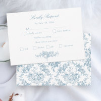 Classic Elegant Blue and White Floral Toile