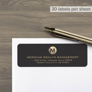 Classic Elegant Business Monogram Return Address