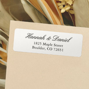 Classic Elegant Calligraphy Script Return Address