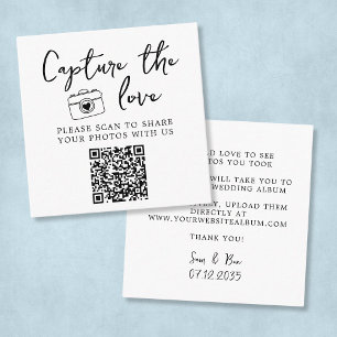 Classic Elegant Capture The Love QR Code Enclosure Card