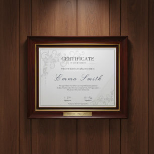 Classic Elegant Certificate Of Achievement Templat