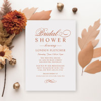 Classic Elegant Copper Wedding Bridal Shower