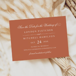 Classic Elegant Copper Wedding Save The Date