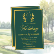 Classic Elegant Custom Golf Theme Wedding