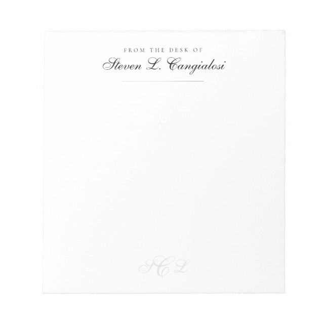 Classic Elegant Custom Letterhead Notepad (Front)