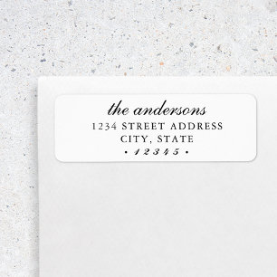 Classic Elegant Family Name Return Address