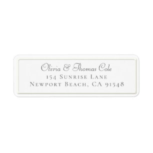 Classic Elegant Faux Embossed Minimal Return Label